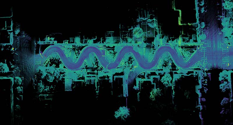 Ouster point cloud image of lombard