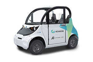 White Polaris E2 with Hexagon | AutonomouStuff branding