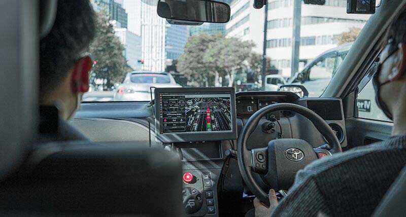 Inside the cabin view of the Tier IV Robotaxi